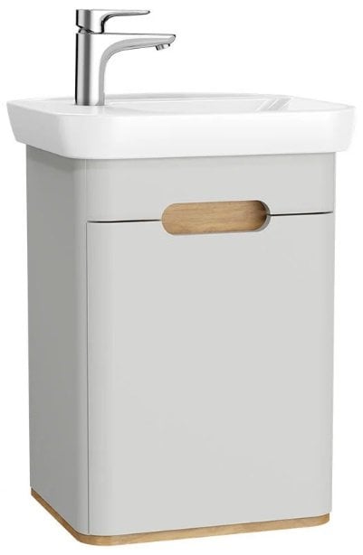 Vitra 65980 Sento Lavabo Dolabı 50 cm Kapaklı(Sol) Mat Açık Gri.